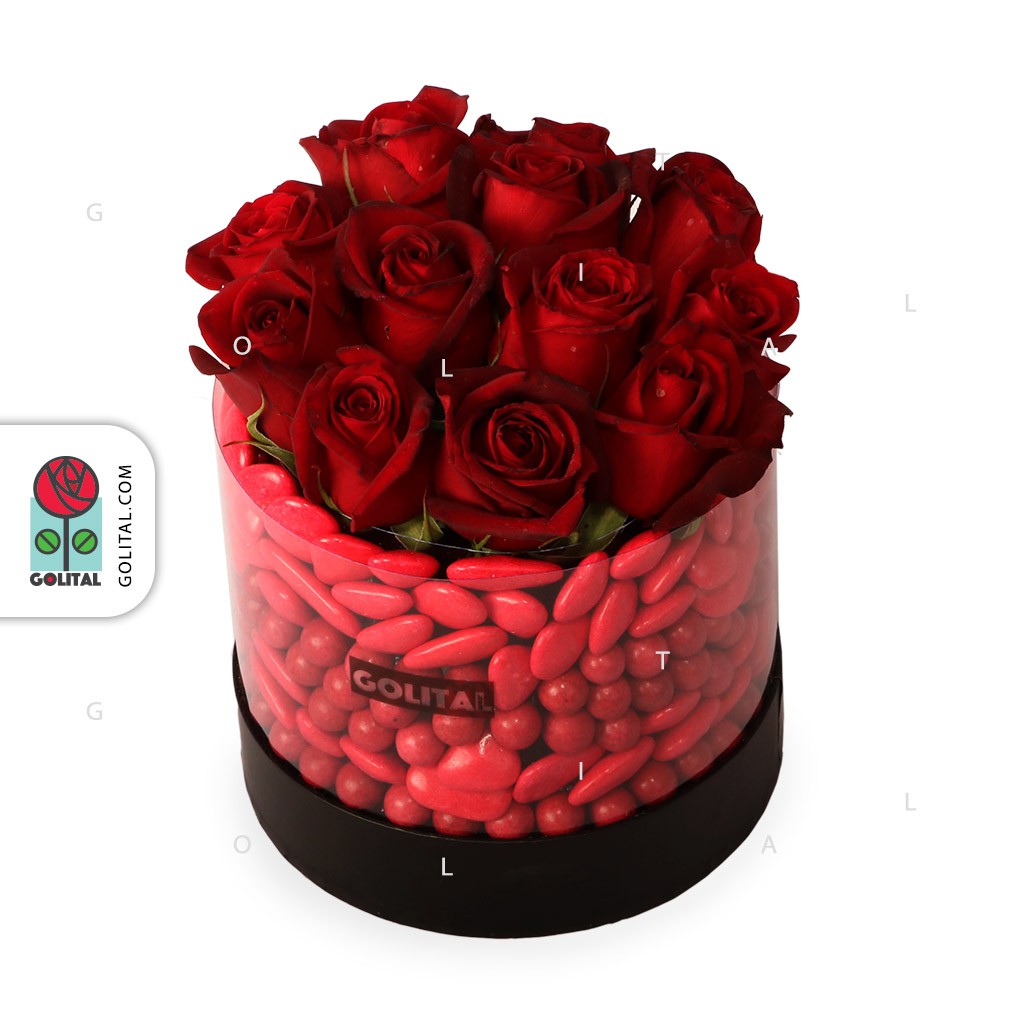 خرید گل باکس گل عشق دوستداشتنی