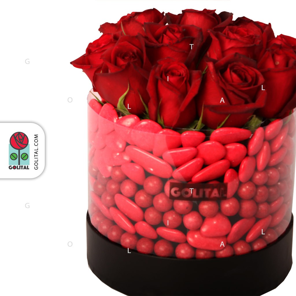 خرید گل باکس گل عشق دوستداشتنی